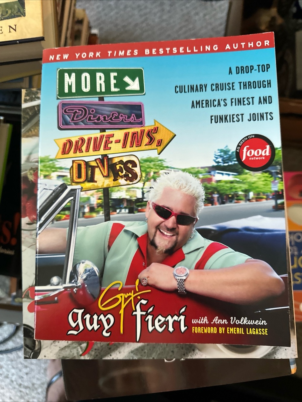Drive-Ins, Diners & Dives Cookbook by - Red & Green Cover